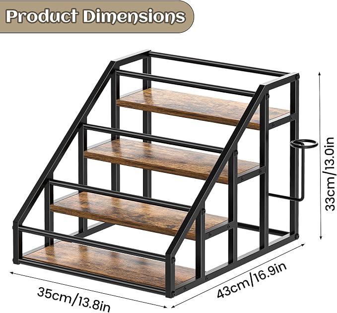 Coffee Syrup Rack Organizer, Spice Racks, Syrup Bottle Holder Stand - Image 7