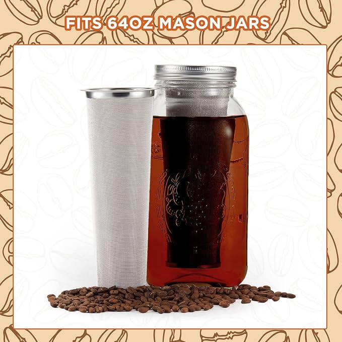2 Pcs Cold Brew Coffee Filter Stainless Steel Filter Coffee Tea Infuser - Image 4