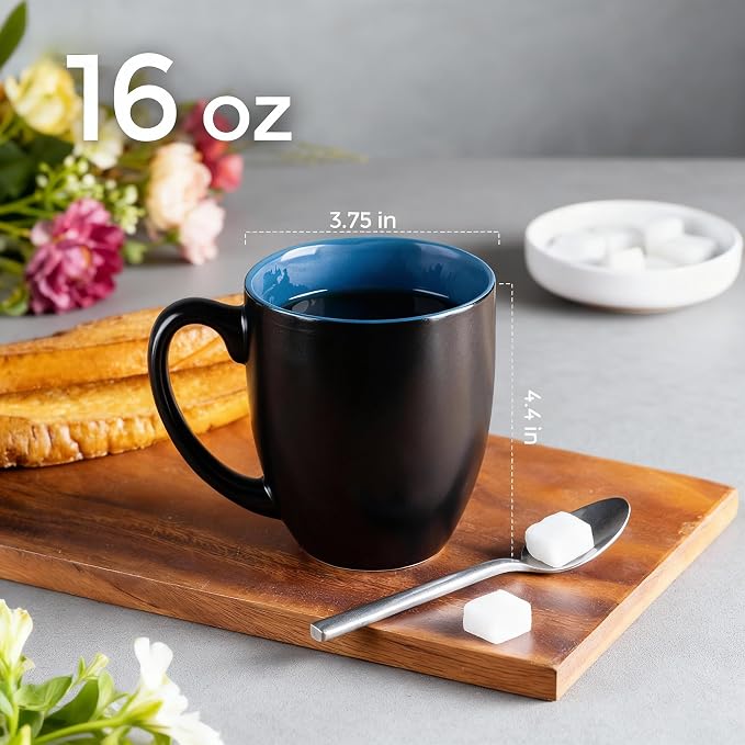 GBhome 16oz Coffee Mugs Set of 6, Ceramic Coffee Mugs - Image 9