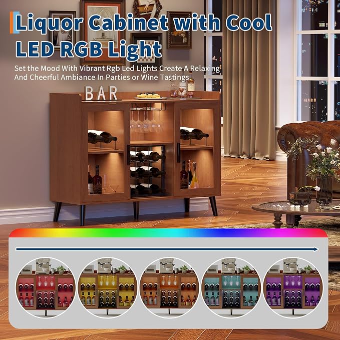 Garvee Modern Wine Bar Cabinet - Image 4