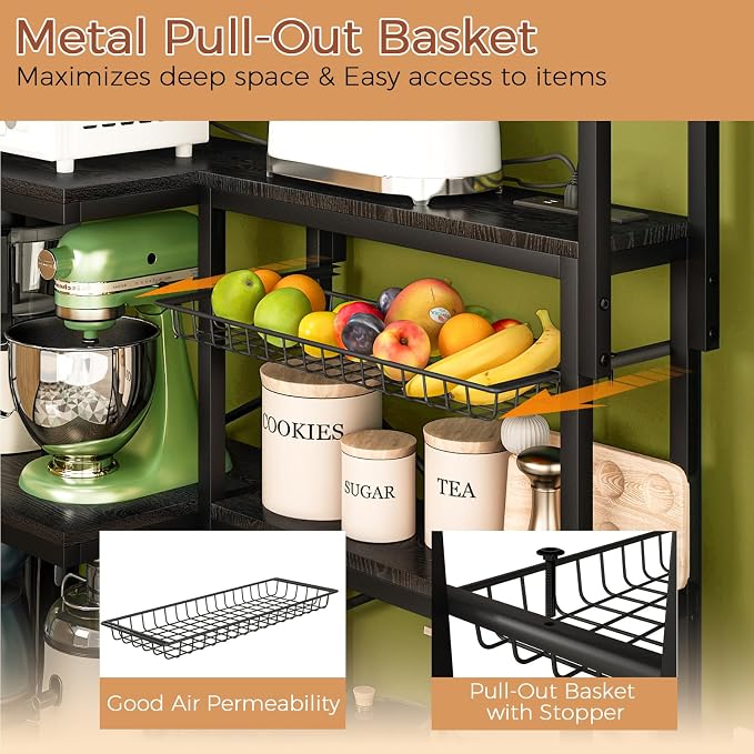 METYERRY L-Shaped Bakers Rack - Image 3