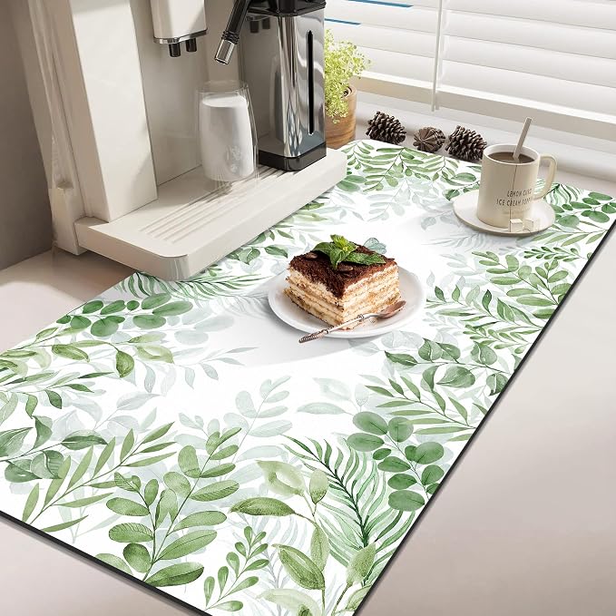 LOKHOM Dish Drying Mat for Kitchen Counter, Drain Rack Mat for Counter Coffee - Image 4