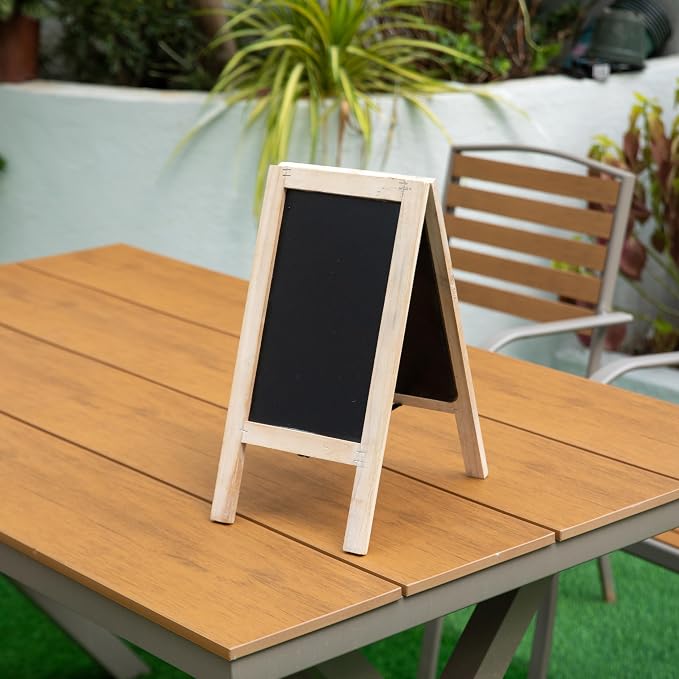 Vintiquewise 15-inch Wooden A-Frame Chalkboard Sign Double-Sided Menu Board - Image 7