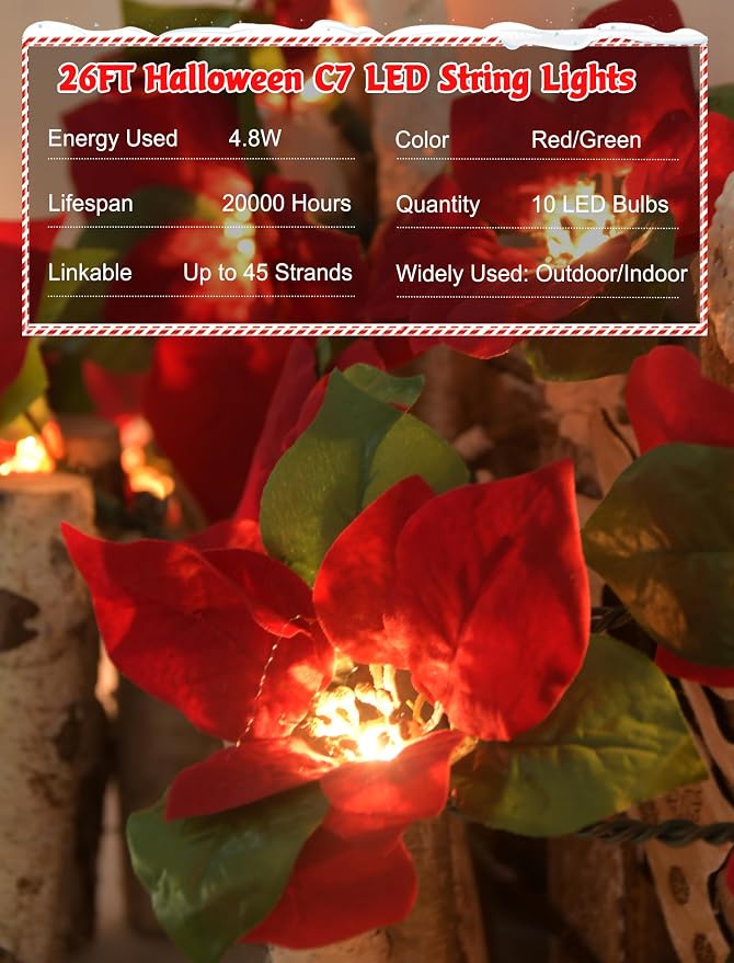 SUNSGNE 8.5FT LED Flower String Lights - Image 4