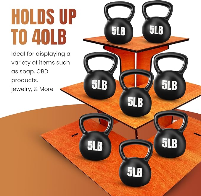 3-Tier Corner Retail Table Display Stand - Image 3