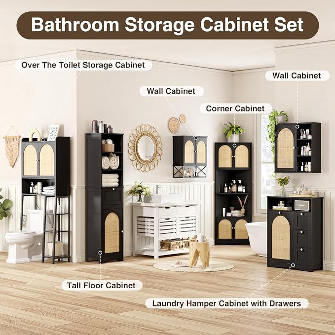 FiveWillowise 67" H Bathroom Storage Cabinet - Image 5