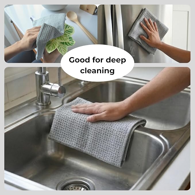 Light Gray Cotton Cleaning Rags - Image 6