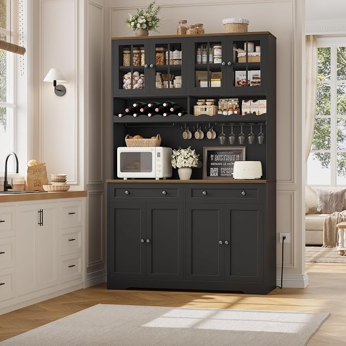 HOSTACK 75.4" Tall Kitchen Pantry Cabinet - Image 4