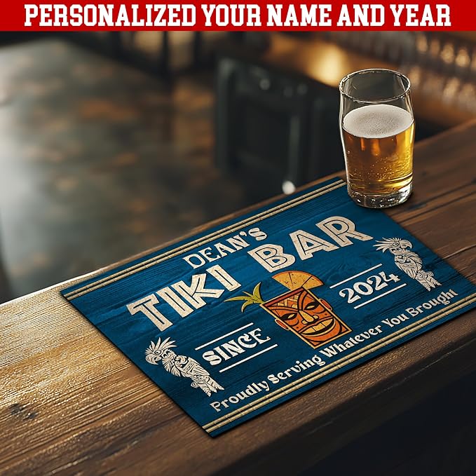 THUYPT Personalized Tiki Bar Mat, Dish Drying Mat - Image 3