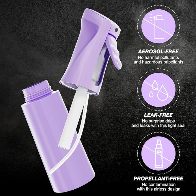 IMPORX Continuous Spray Bottle for Hair 2 Pack Home Essentials Spray Bottles - Image 4