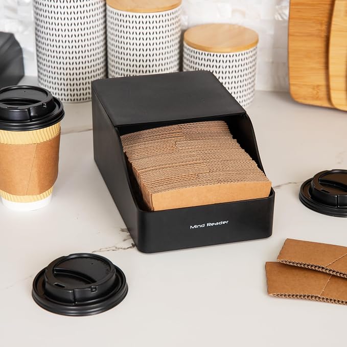 Mind Reader Hot Cup Sleeve Dispenser, Coffee Bar Accessories, Coffee Station - Image 2