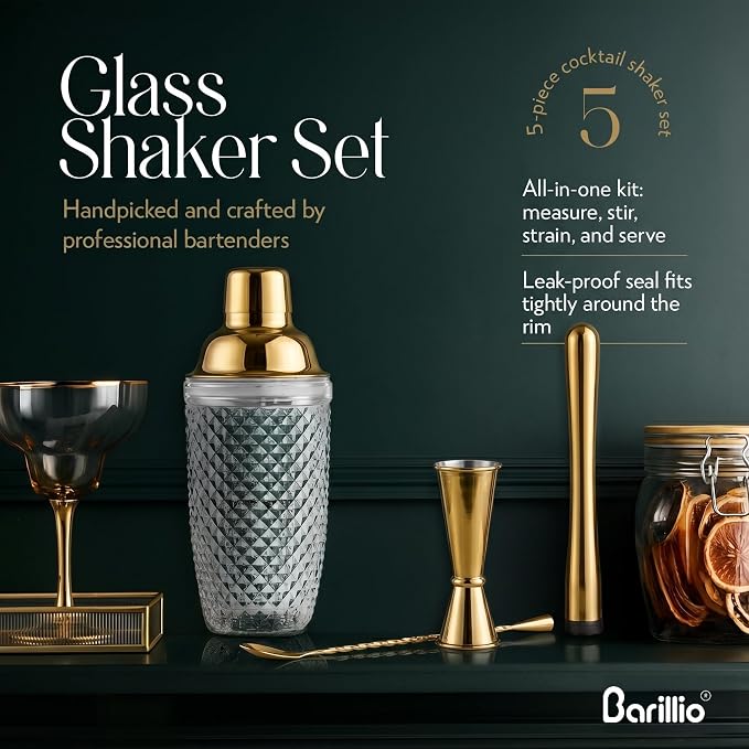 Barillio Glass Cocktail Shaker Set - Image 5