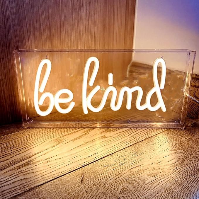 Be Kind Neon Light Sign, 3D Standable Neon Marquee Letters Sign - Image 5