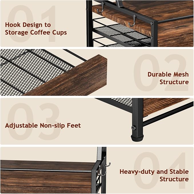 Homsorout Coffee Syrup Rack Organizer - Image 6