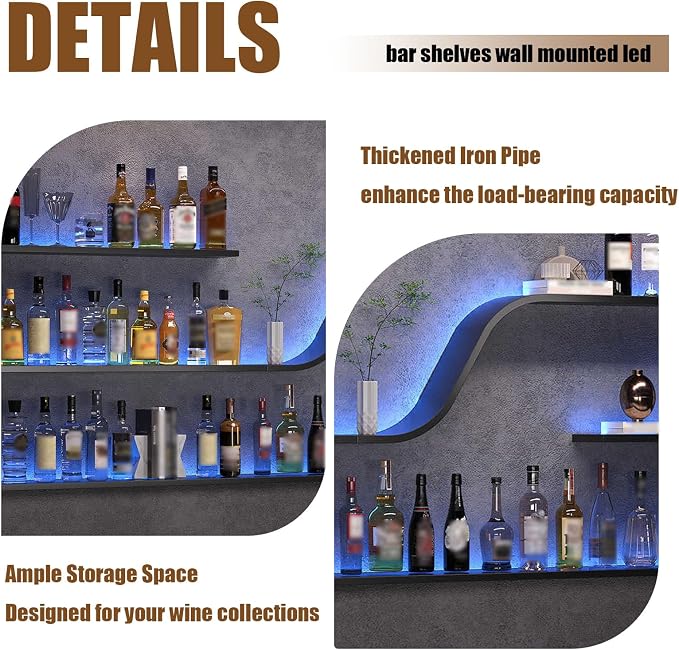 59in Wall Mounted Wine Rack - Image 3