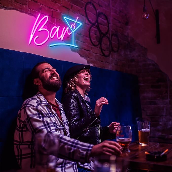 Kavaas Bar Neon Sign for Home Bar, LED Bar Sign for Man Cave Pub Cocktails Party - Image 4