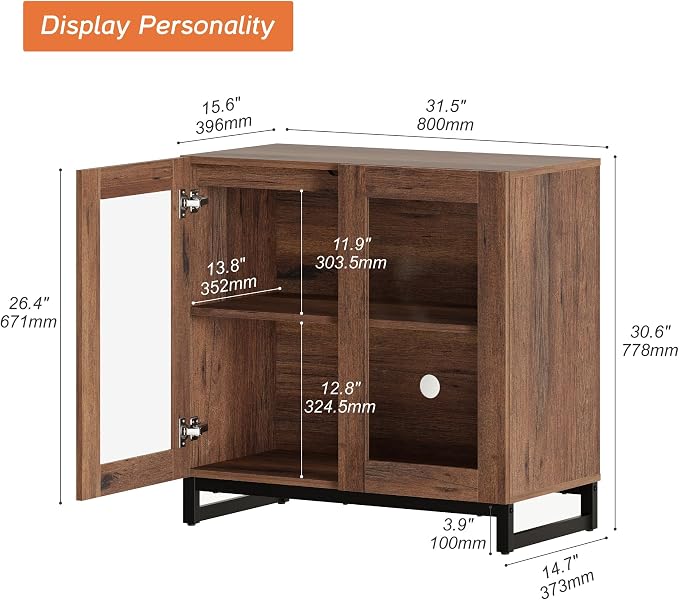 WAMPAT Sideboard Buffet Cabinets, Modern Credenza Sideboard - Image 2