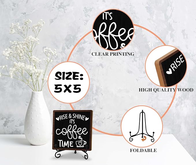 Coffee Desk Decor Sign, Coffee Time Sign - Image 2