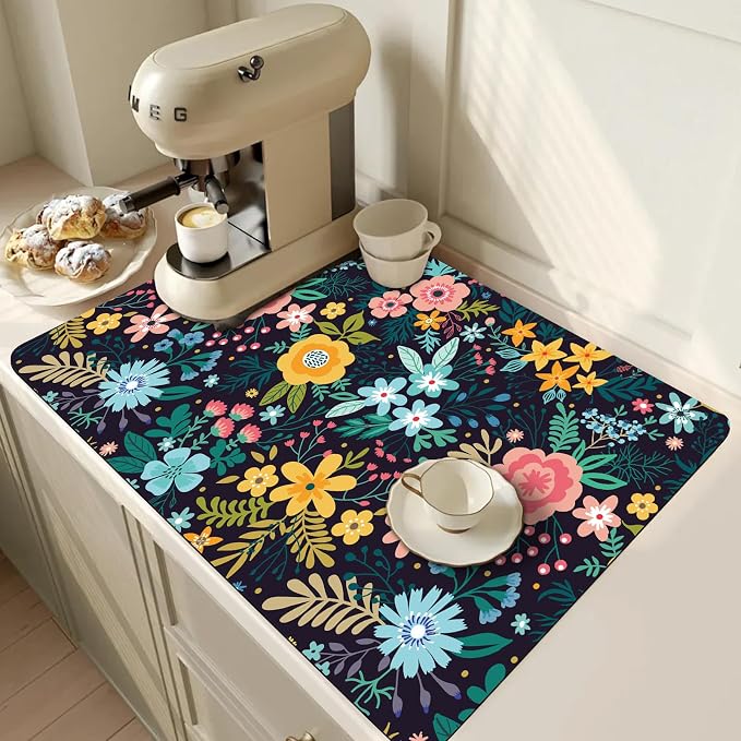 Coffee Mat, Coffee Bar Accessories Fit Under Coffee Maker Espresso Machine by Unknown