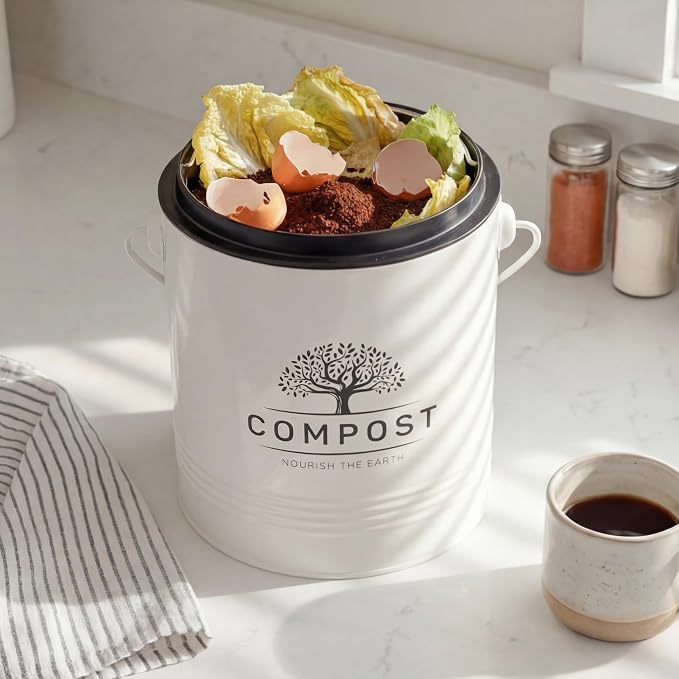Perfnique Kitchen Compost Bin, 1.3 Gallon Countertop Compost Bin - Image 8