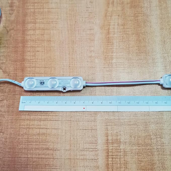 100 PCS LED Module 12V DC White 3 LEDs 6500K Daylight White 1.2W Waterproof - Image 7
