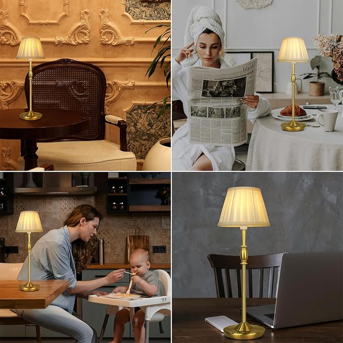 Cordless LED Touch Lamp with Dimmer Portable Small Table Lamp, Dining Room - Image 6