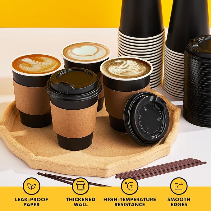 RACETOP 50 Pack 12 oz Coffee Cups - Image 5