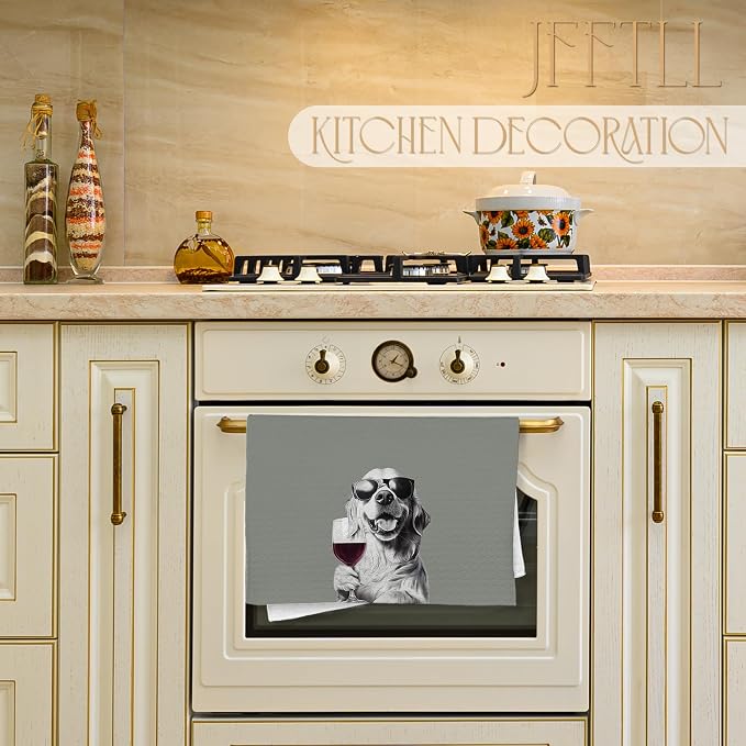 Golden Retriever Decor Kitchen Towels, Bar Towels - Image 3