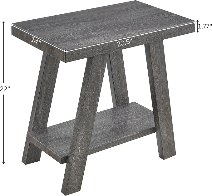 Contemporary Gray Side Table - Image 2