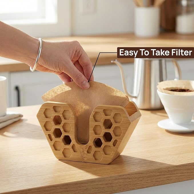 Bamboo Coffee Filter Holder - Image 5