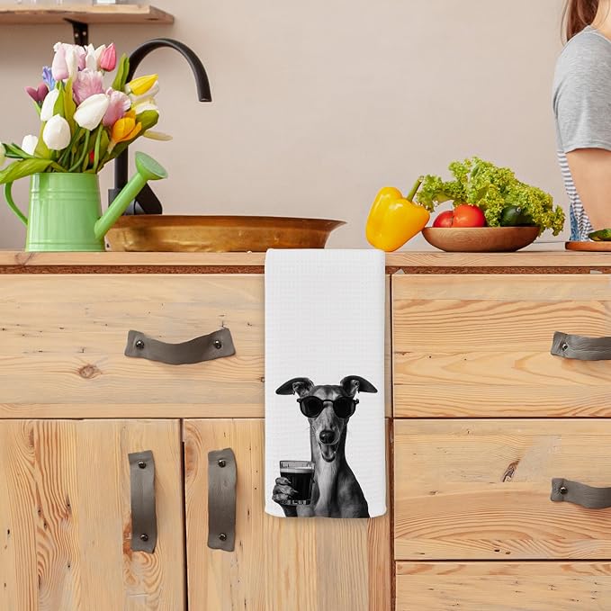 Funny Whippet Beer Kitchen Towels, Gifts - Image 4