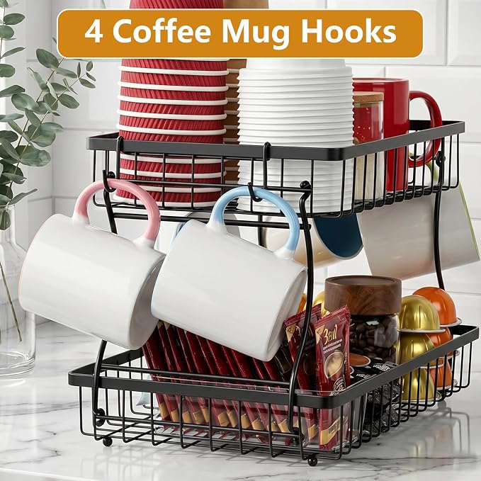 Coffee Mug Holder, Metal Cup Holder Rack - Image 3