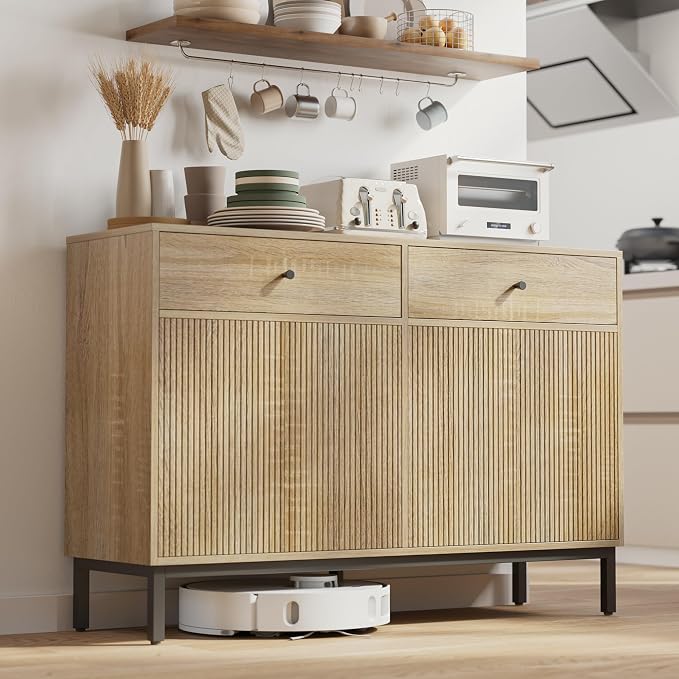 Mericonia Farmhouse Buffet Sideboard Cabinet by MERICONIA