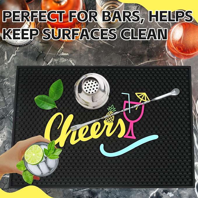 Cheers Bar Mats for Bartending, Bartender Mat for Home Coffee Bar Cocktail - Image 5