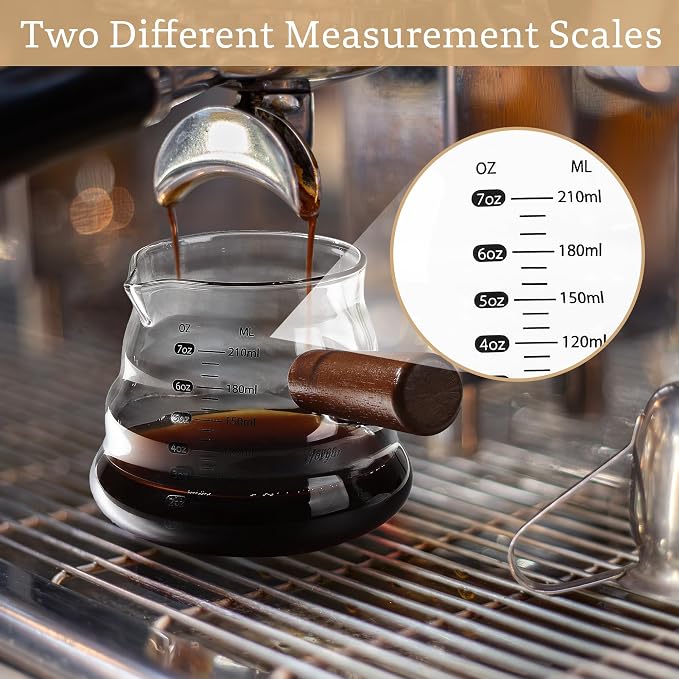 Joeyan 7 oz Glass Measuring Cup, Espresso Shot Glasses - Image 3