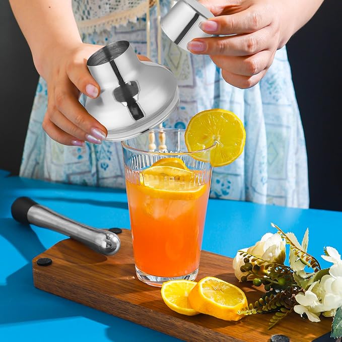 Silver Cocktail Shaker Set - Image 6