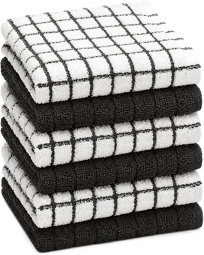 Bumble Dish Cloths | 12” x 12” | 100% Cotton Kitchen Towels | 405 GSM | Soft by BumbleTowels