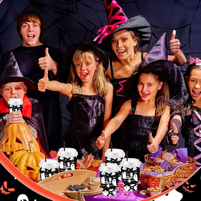 Pickmesh 50 Set 12oz Halloween Disposable Coffee Cups - Image 4