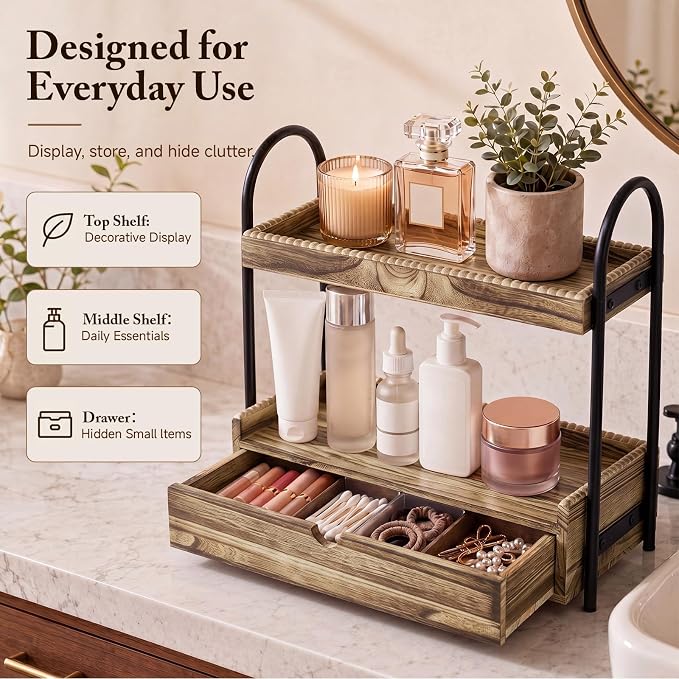 Novabright 2-Tier Bathroom Countertop Organizer - Image 8
