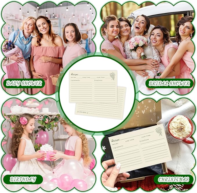 JOETMAE 50PCS Minimalist Retro Flower 4×6 Recipe Cards - Image 6