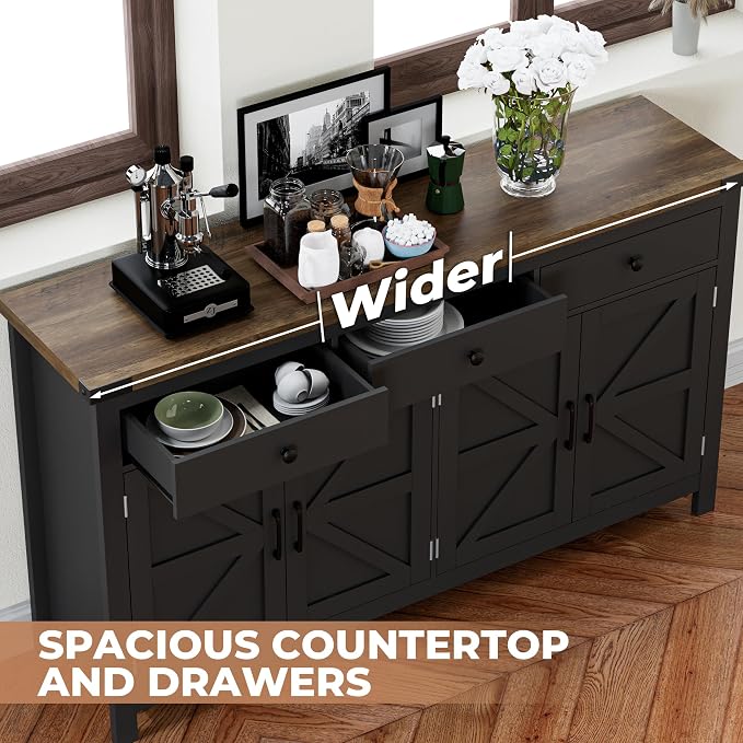 VVFLU 63" Sideboard Buffet Cabinet - Image 4