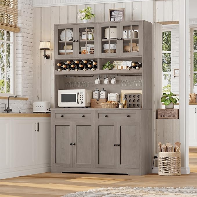 HOSTACK 75.4" Tall Kitchen Pantry Cabinet - Image 2