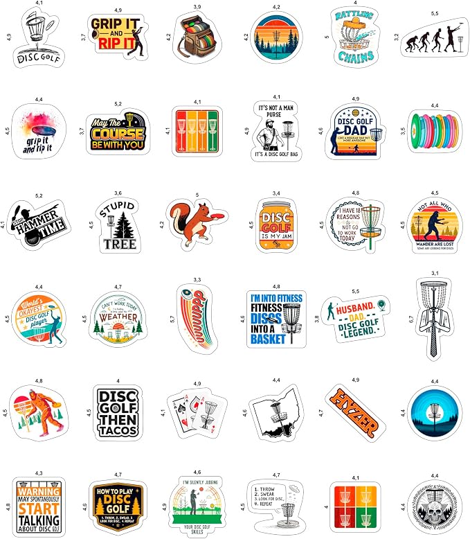 100Pcs Disc Golf Stickers Decals - Image 4