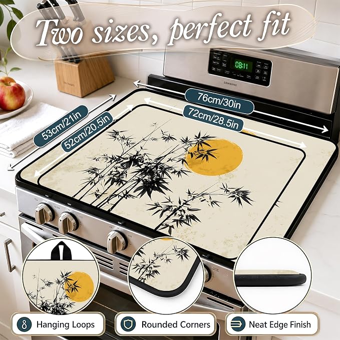 Multi-Design Stove Top Cover for Glass/Electric Stoves, 3-in-1 Counter - Image 2