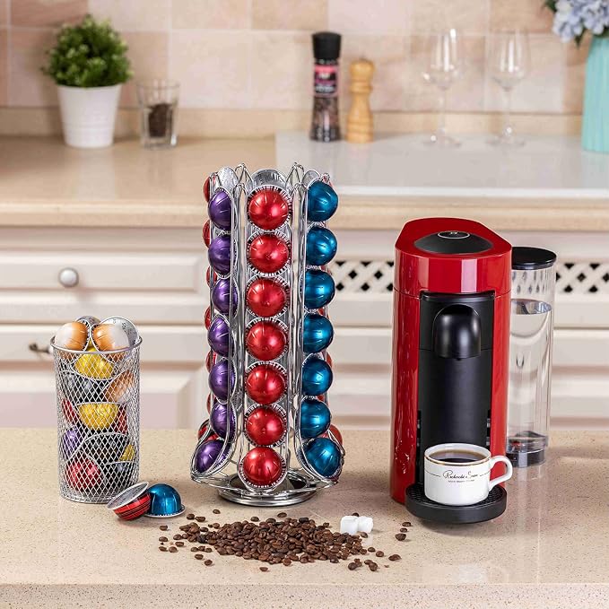 ZCDCP Nespresso Pod Holder, Vertuo Pod Holder Carousel Stand Storage - Image 6