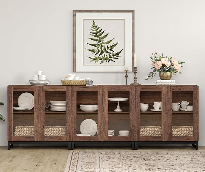 WAMPAT Sideboard Buffet Cabinets, Modern Credenza Sideboard - Image 6