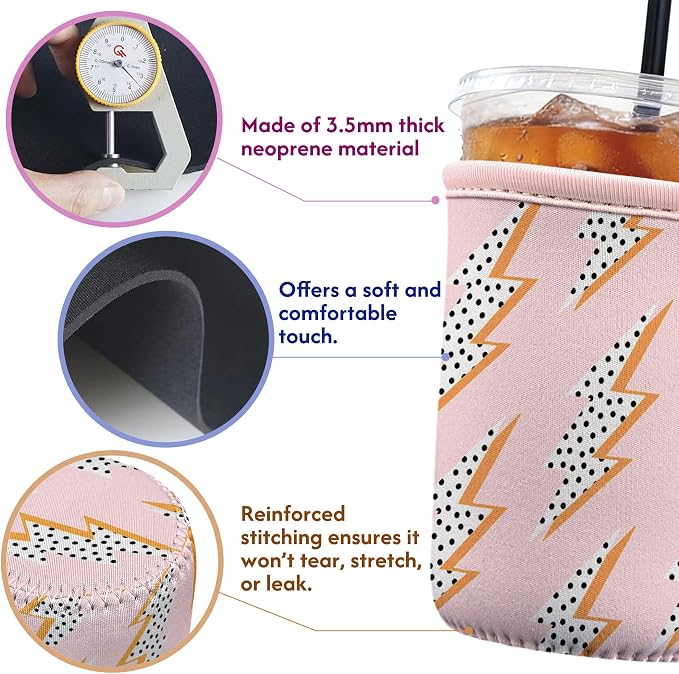 Reusable Insulated Neoprene Iced Coffee Sleeve - Image 2