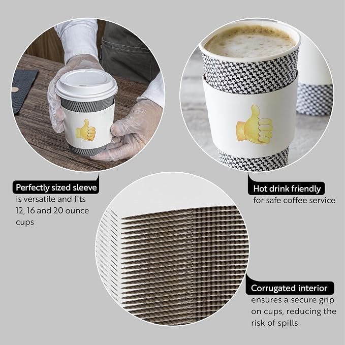 Restaurantware SLEEVES ONLY: Restpresso 5.1 x 2.8 Inch Coffee Cup Sleeves 50 - Image 3