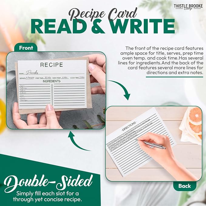 Recipe Cards 4x6 Inches Blank Double Sided - Image 6