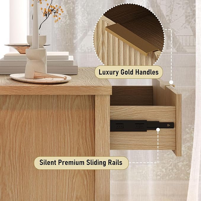 Fluted 55'' Sideboard Cabinet - Image 4